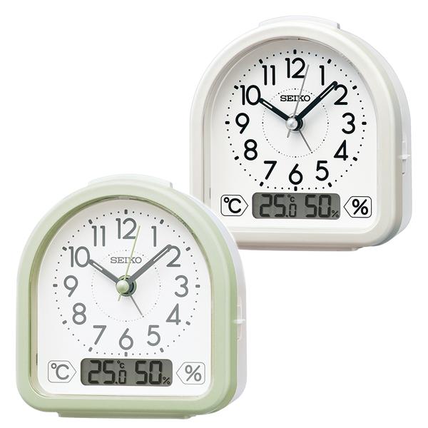 セイコークロック  置き時計 目覚まし時計 室温時計付き KR522