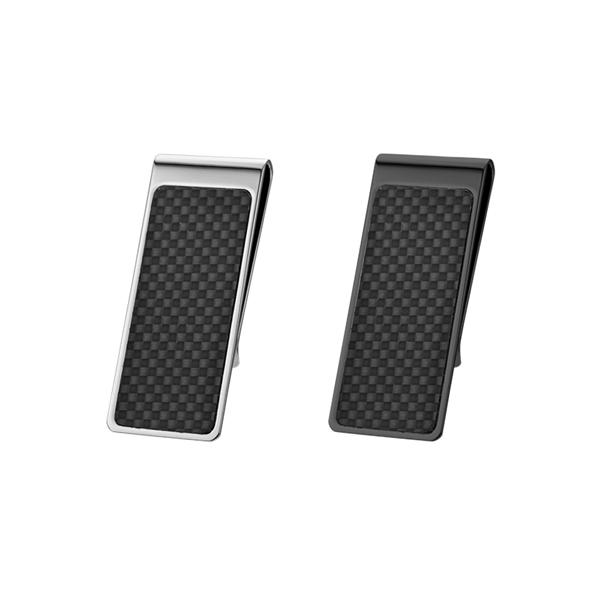 マネークリップ カーボン マネークリップ メンズ シルバー/ブラック  MC-CARBON