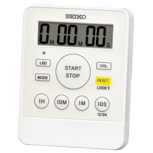 SEIKO セイコークロック   ホワイト  デジタル時計 タイマー MT718W
