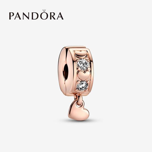 パンドラ クリップチャーム ブレスレット レディース ピンクゴールド ハート PD-CM-78225...