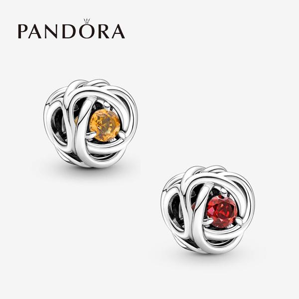 パンドラ チャーム ブレスレット レディース イエロー/レッド クリスタル PD-CM5