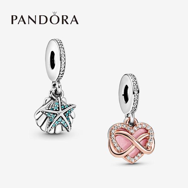 パンドラ チャーム ブレスレット レディース ヒトデと貝/ハート  PD-CM8