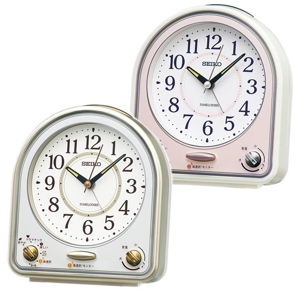 セイコークロック  置き時計 目覚まし時計 アナログ メロディーアラーム QM750