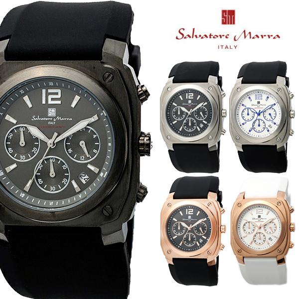サルバトーレマーラ  メンズ 腕時計 クロノグラフ ラバーベルト SM24109-BKBK SM24...