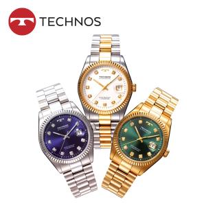 メーカー正規品】TECHNOS テクノス 高級感 腕時計 ラウンド デイト
