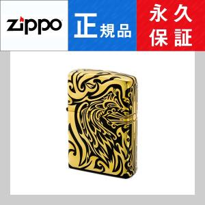 ZIPPO ジッポー オイルライター Traibal Cross V トライバルクロス5面加工 マットBK エッチング 凹サシ ゴールド TRIBAL-CROSS-5-GD【メール便可能】｜1more