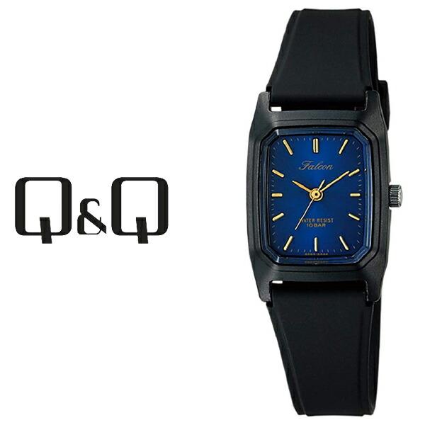 シチズン CITIZEN Q&amp;Q キューキュー スクエアダイアルモデル レディース 腕時計 ネイビー...