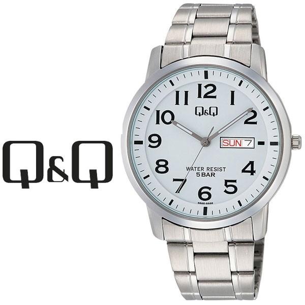 シチズン CITIZEN Q&amp;Q キューキュー センティニ メンズ 腕時計 ホワイト × シルバー ...