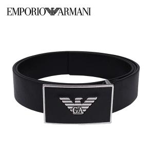 エンポリオアルマーニ ベルト EMPORIO ARMANI レザー ブラック メンズ