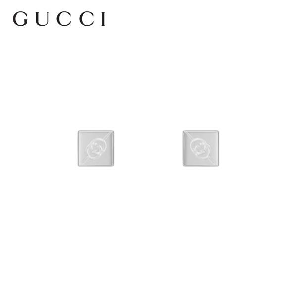 グッチ ダイアゴナル インターロッキングG ピアス レディース ワンサイズ イヤリング YBD774...