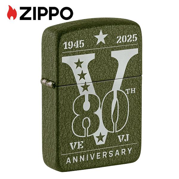 ジッポー 第2次世界大戦終戦80周年記念モデル ライター メンズ グリーンクラックル 世界限定900...