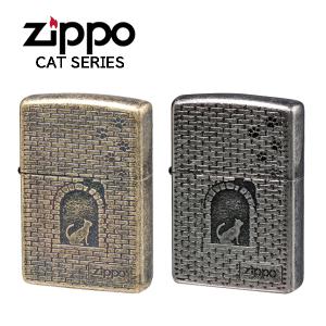 ジッポー キャットシリーズ ライター ZIPPO CAT SERIES 猫 ネコ 真鍮 ニッケル ZIP-BLOCKCAT-2の商品画像