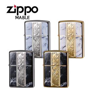 ジッポー マーブル ライター ZIPPO MABLE 大理石調 ブラック ホワイト ZIP-MABLE-2｜1more