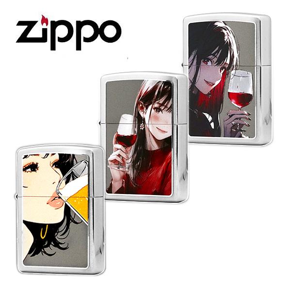 ジッポー お酒を飲む女性シリーズ ライター メンズ A/B/C お酒を飲む女性 SO-KA SO-K...