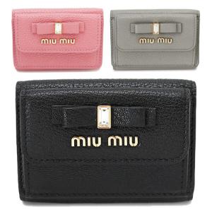 MIUMIU ミュウミュウ 三つ折り財布 MADRAS マドラス 5MH021 54V 