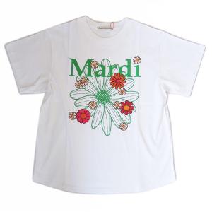 マルディメクルディ Tシャツ レディース MFK31JSS010WHGN00 半袖 フラワーマルディ ブロッサム ホワイトグリーン Mardi Mercredi 韓国ブランド｜1pia