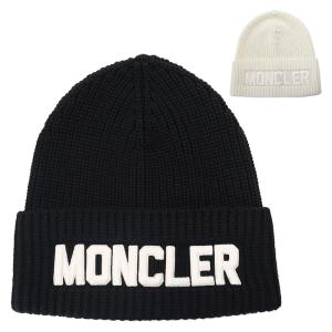 モンクレール ニットキャップ 3B00049 M1131 ビーニーキャップ ニット帽 帽子 ロゴ刺繍 MONCLER｜1pia