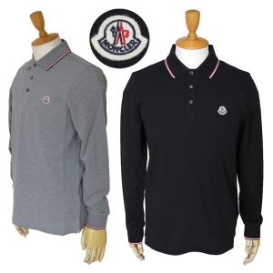 モンクレール ポロシャツ 長袖 メンズ 8B70100 84556 トップス ロングスリーブ トリコロール MONCLER｜1pia