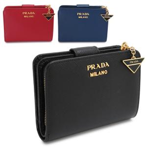 プラダ 折財布 レディース 1ML018 2CGD 二つ折り財布 コンパクト財布 サフィアーノトライアングル レザー PRADA SAFFIANO TRIANG｜1pia