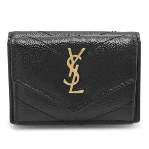 サンローランパリ 折財布 レディース　ブラック 黒 SAINT LAURENT PARIS キルティング レザー 505118 BOWA1 1000｜1pia