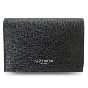 サンローラン カードケース メンズ 469338 BTY7N 1000 ビジネスカードケース 名刺入れ レザー ブラック 黒 SAINT LAURENT｜1pia