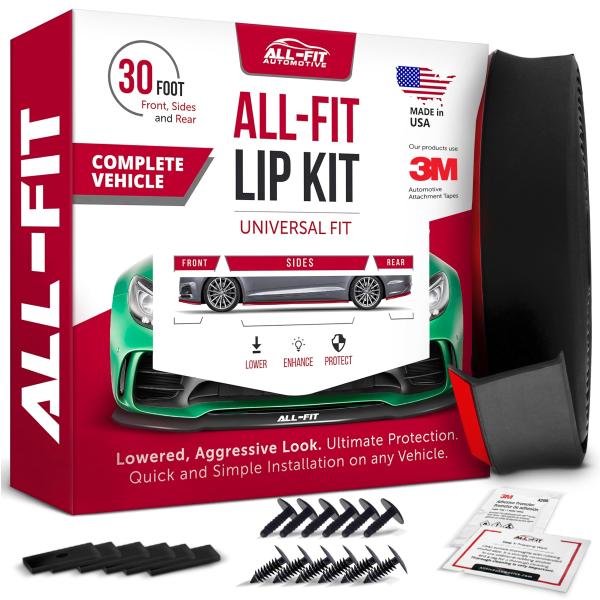 【並行輸入品】All Fit コンプリート 1.5インチ ブラック リップキット すべてのハードウェ...