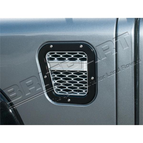 【並行輸入品】BRITPART XS エアインテークグリル ブラック シルバーメッシュ ランドローバ...