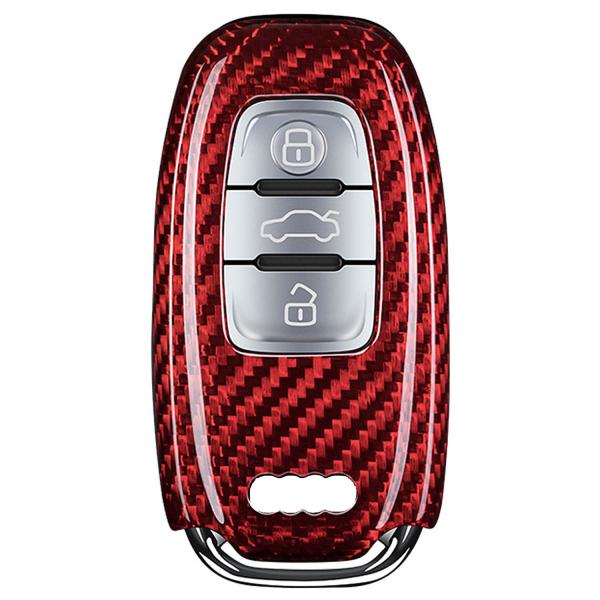 【並行輸入品】100 %カーボンファイバーケースforアウディキーFob、純正カーボンファイバーカバ...