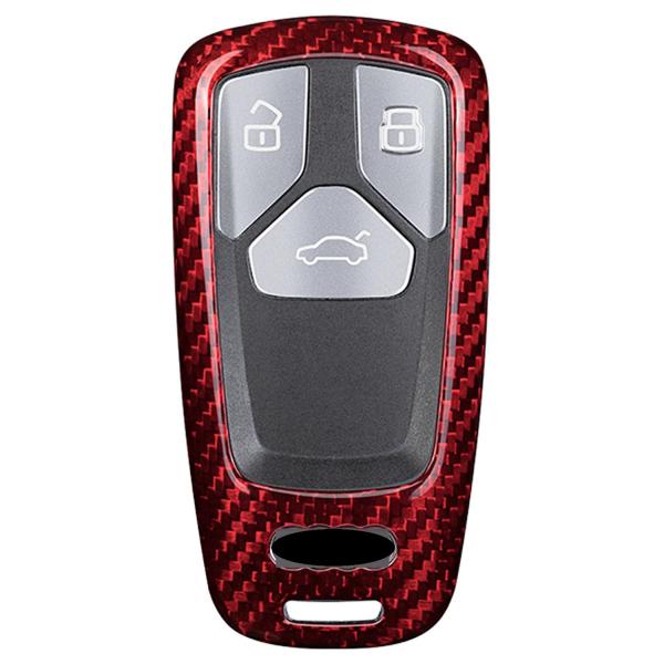 【並行輸入品】アウディキーフォブ用100%カーボンファイバーケース 純正カーボンファイバーカバー ア...