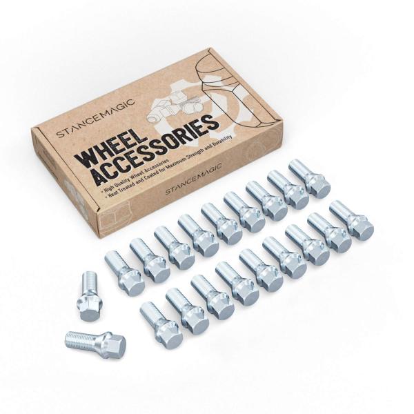 【並行輸入品】20pcs OEM Length Silver Lug Bolts 14x1.5 (2...