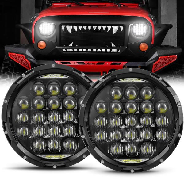 【並行輸入品】Aaiwa ラングラー用LEDヘッドライト 7インチ ラウンド LEDヘッドライト 1...