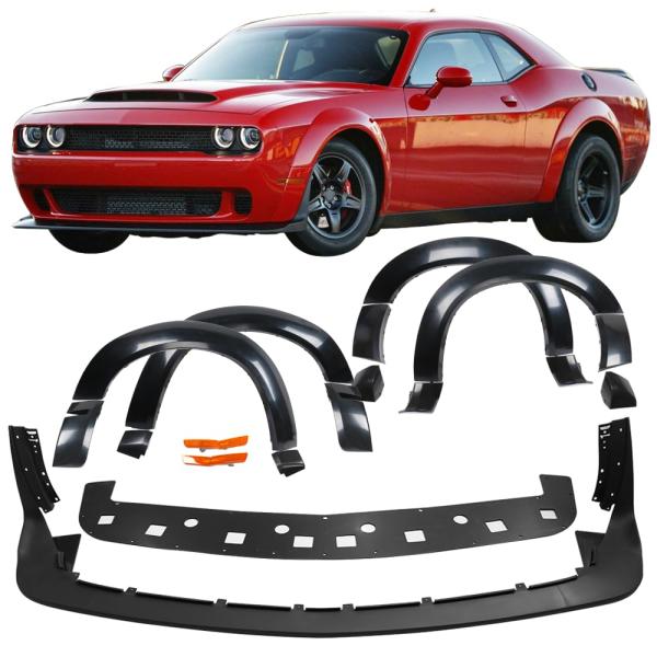 【並行輸入品】IKON MOTORSPORTSのフロントバンパーリップ+フェンダーフレア 2015 ...