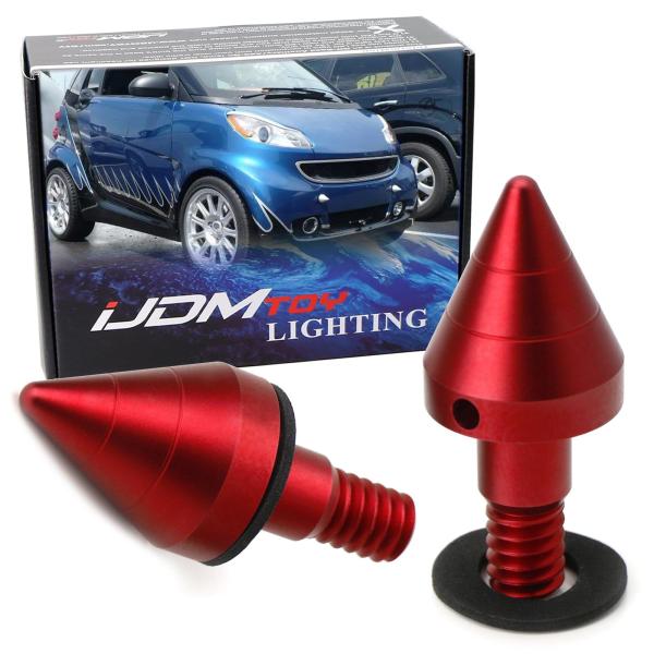 【並行輸入品】iJDMTOY (2)サテン仕上げ フロントまたはリアバンパープロテクター スパイクガ...