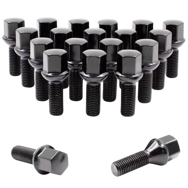 【並行輸入品】ホイールアクセサリーパーツ 20個セット ブラック 14x1.5ラグボルト ボールシー...
