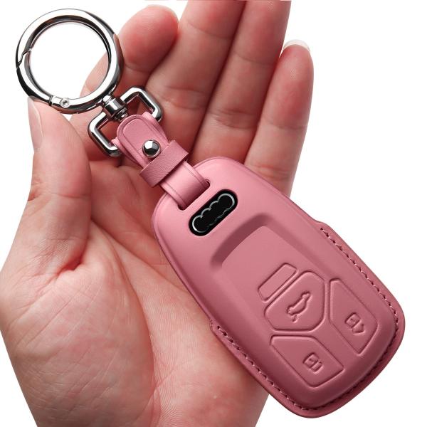 【並行輸入品】Tukellen アウディキーフォブカバー 本革 キーチェーン付き レザーキーケース ...