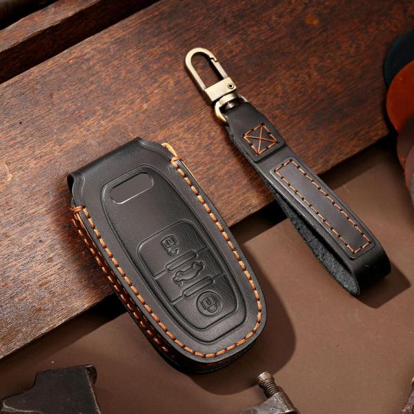 【並行輸入品】カーキーフォブカバースマートレザーキーケース、アウディA4 S4 B7 B8 A6 A...