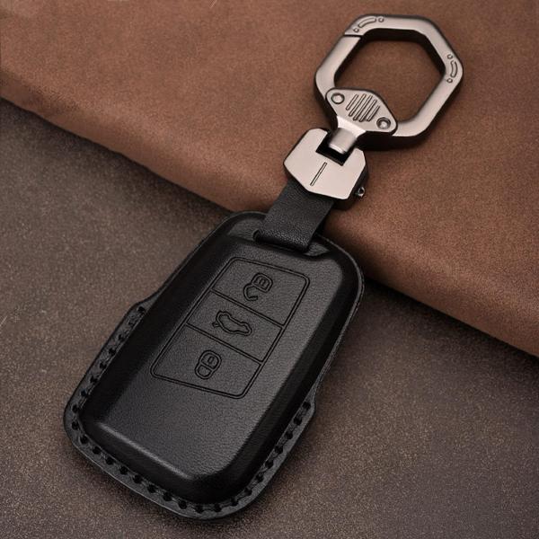 【並行輸入品】カーキーフォブカバースマートレザーキーケース、フォルクスワーゲンパサートB8に適合シュ...
