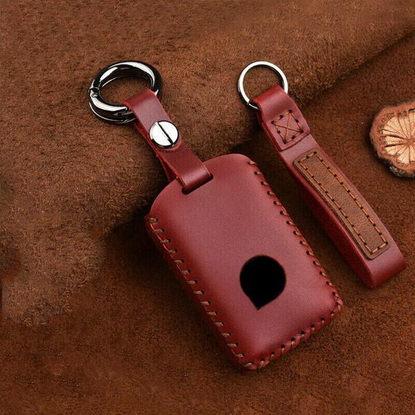 【並行輸入品】カーキーフォブカバースマートレザーキーケース、Volvo XC40 XC90 XC70...