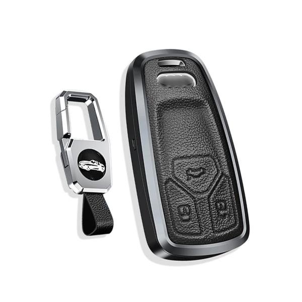 【並行輸入品】SANRILY メタルレザーキーフォブカバー Audi Q5 A4 A3 A6 Q7 ...
