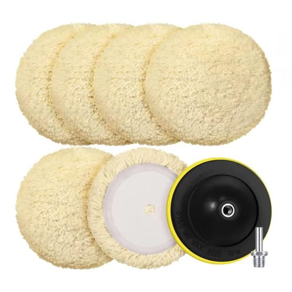 【並行輸入品】6 Pieces Wool Buffing Pads Polishing Pads C...