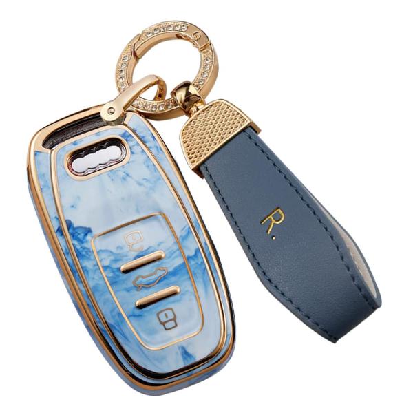 【並行輸入品】SANRILY ゴールデンエッジ 翡翠パターン スマートキーフォブカバーケース Aud...