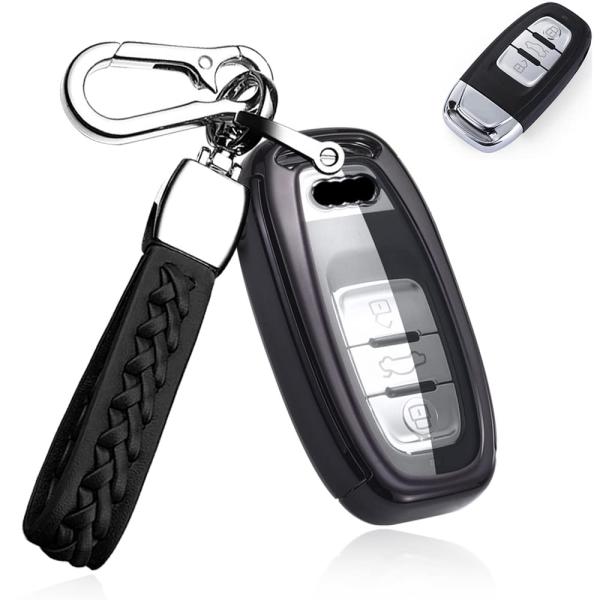 【並行輸入品】SANRILY 完全保護 TPU 3ボタンキーフォブカバー Audi R8 Q5 Q7...