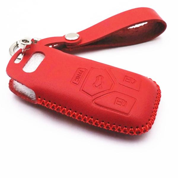 【並行輸入品】WFMJ Leather Smart Remote 4 Buttons Key Fob...