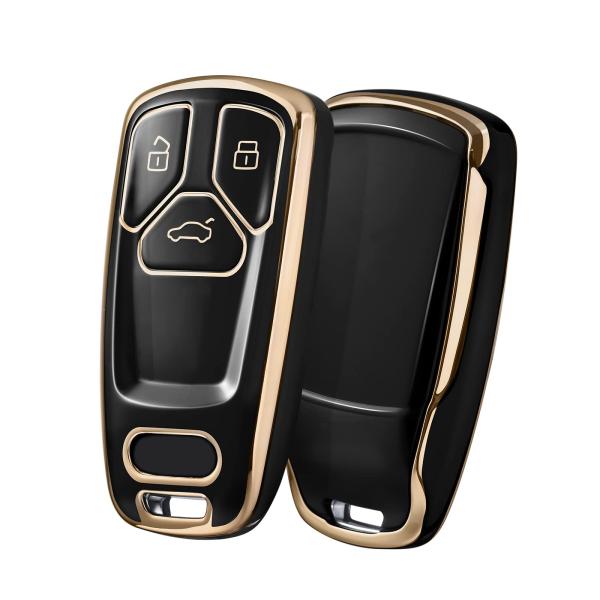 【並行輸入品】ELOHEI アウディ用キーフォブカバー、特別ソフトTPUキーケースカバー プロテクタ...