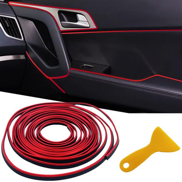 【並行輸入品】OSIFIT 車内トリムストリップ 33フィート 車用電気メッキ装飾 スタイリングドア...