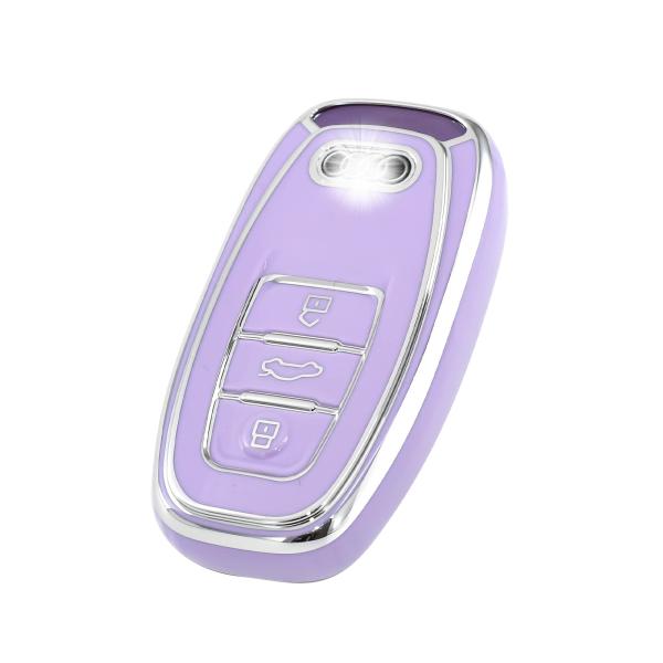 【並行輸入品】OFFCURVE アウディキーフォブカバーケース ソフトTPUフル保護キーシェルキーカ...