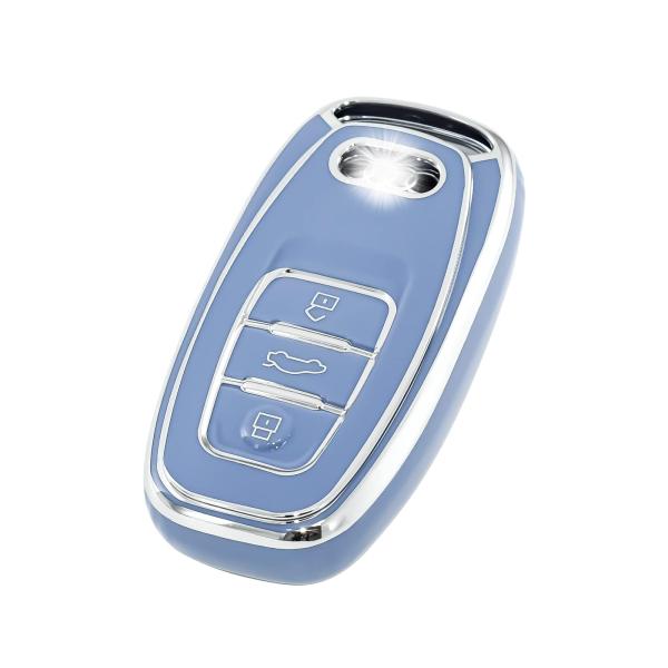 【並行輸入品】OFFCURVE アウディキーフォブカバーケース ソフトTPUフル保護キーシェルキーカ...