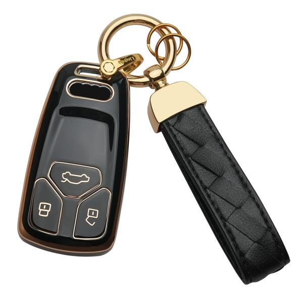 【並行輸入品】bqepe アウディキーフォブカバーキーホルダー Audi A4 Q7 Q5 TT A...