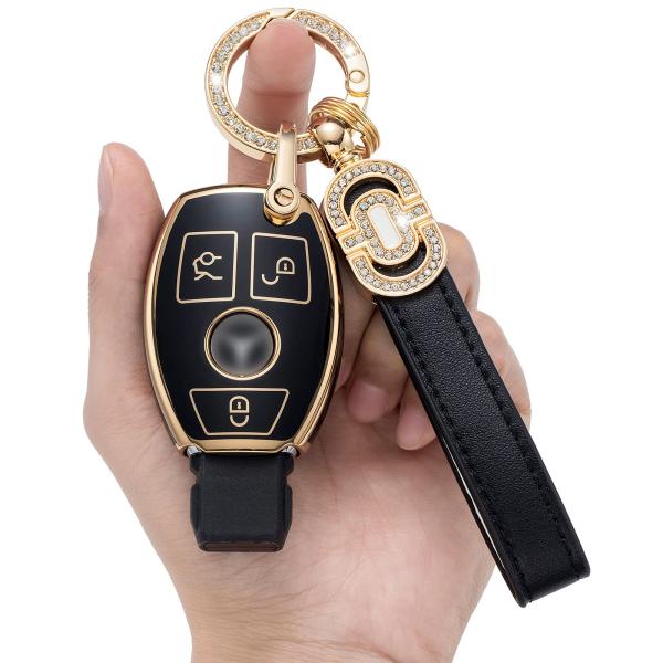 【並行輸入品】LJMTBKAN TPU キーフォブケースカバー メルセデスベンツ A B C E S...