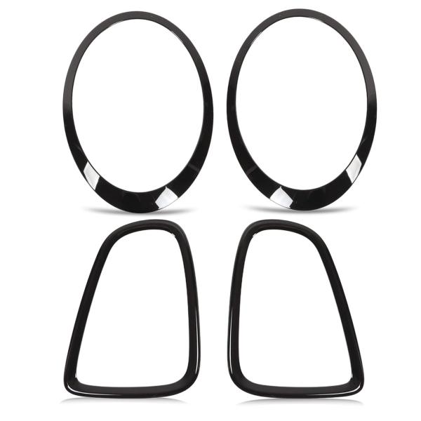 【並行輸入品】 Headlight Taillight Cover Trims, 4pcs Glos...